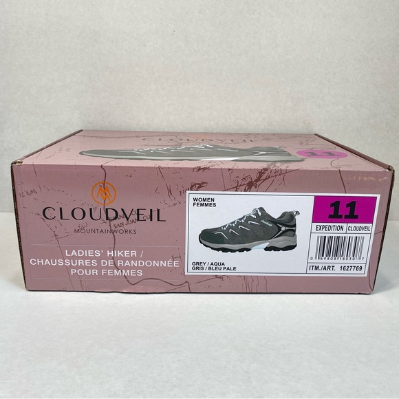 CloudVeil Expedition Trail Hiking Grey/ Aqua Shoe CoolMax Insoles; Women Size 11 - Picture 6 of 14